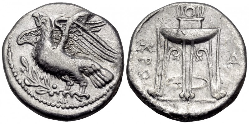 BRUTTIUM. Kroton. Circa 350-300 BC. Nomos (Silver, 21.5 mm, 7.65 g, 1 h). Eagle ...