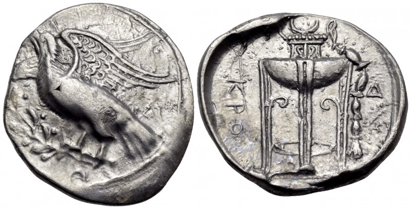BRUTTIUM. Kroton. Circa 350-300 BC. Nomos (Silver, 24.5 mm, 7.64 g, 10 h). Eagle...
