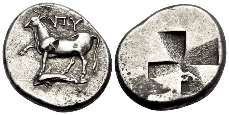 THRACE. Byzantion. Circa 340-320 BC. Drachm or siglos (Silver, 18 mm, 5.33 g). Y...