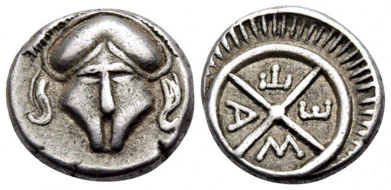 THRACE. Mesembria. Circa 4th Century BC. Diobol (Silver, 10 mm, 1.17 g). Facing ...