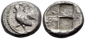 THRACE. Selymbria. Circa 492/0-473/0 BC. Octobol (Silver, 15 mm, 4.84 g). ΣA Rooster advancing to left. Rev. Quadripartite incuse square. Schönert-Gei...