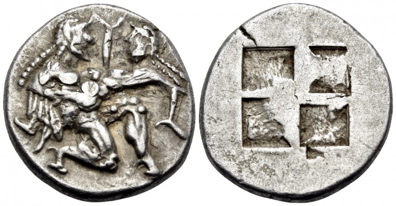 ISLANDS OFF THRACE, Thasos. Circa 500-463 BC. Stater (Silver, 23 mm, 9.66 g), c....