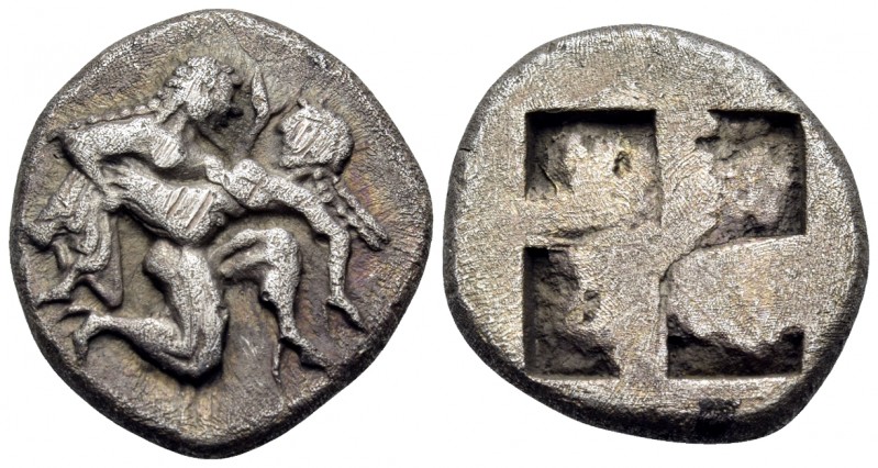ISLANDS OFF THRACE, Thasos. Circa 500-463 BC. Drachm (Silver, 17 mm, 4.64 g), c....