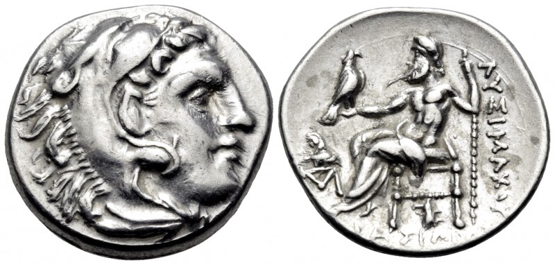 KINGS OF THRACE. Lysimachos, 305-281 BC. Drachm (Silver, 18 mm, 4.26 g, 12 h), i...