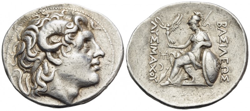 KINGS OF THRACE. Lysimachos, 305-281 BC. Tetradrachm (Silver, 32 mm, 16.78 g, 1 ...