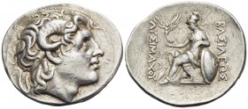 KINGS OF THRACE. Lysimachos, 305-281 BC. Tetradrachm (Silver, 32 mm, 16.78 g, 1 h), Lampsakos, c. 297-281. Diademed head of Alexander the Great to rig...