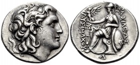 KINGS OF THRACE. Lysimachos, 305-281 BC. Tetradrachm (Silver, 28 mm, 17.10 g, 12 h), Mytilene, c. 294-290. Diademed head of Alexander the Great to rig...