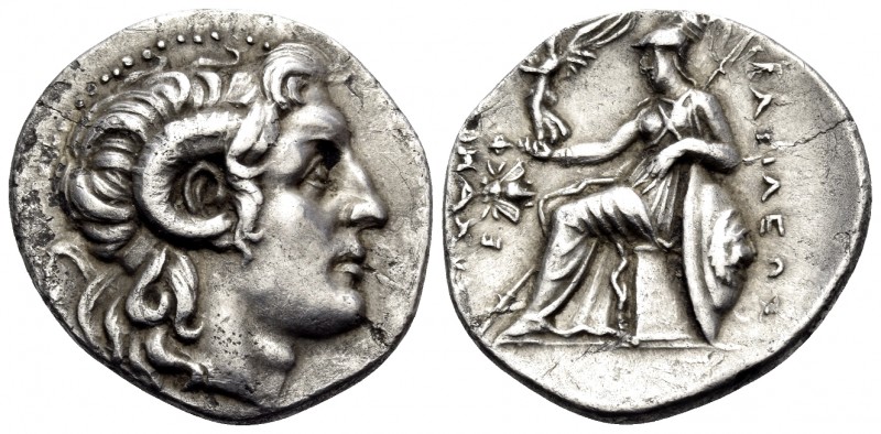 KINGS OF THRACE. Lysimachos, 305-281 BC. Drachm (Silver, 20 mm, 4.10 g, 12 h), E...