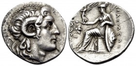 KINGS OF THRACE. Lysimachos, 305-281 BC. Drachm (Silver, 20 mm, 4.10 g, 12 h), Ephesos, circa 294-287. Diademed head of the deified Alexander the Grea...