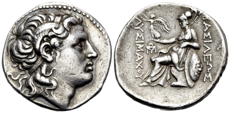 KINGS OF THRACE. Lysimachos, 305-281 BC. Tetradrachm (Silver, 29 mm, 17.00 g, 4 ...