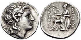 KINGS OF THRACE. Lysimachos, 305-281 BC. Tetradrachm (Silver, 29 mm, 17.00 g, 4 h), Amphipolis, c. 288/7-282/1. Diademed head of Alexander the Great t...