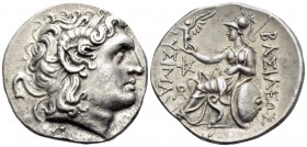KINGS OF THRACE. Lysimachos, 305-281 BC. Tetradrachm (Silver, 30.5 mm, 16.97 g, 11 h), struck posthumously, Lysimachia, c. 280-200 BC. Diademed head o...