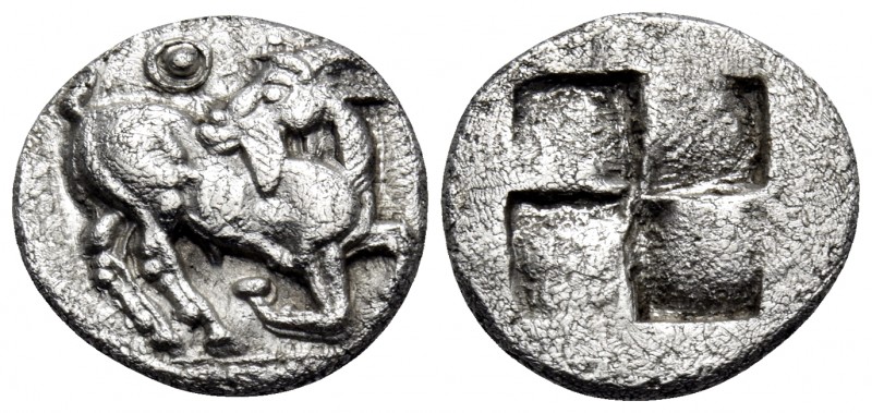 THRACO-MACEDONIAN TRIBES, Mygdones or Krestones. Circa 485-480 BC. 1/8 Stater (S...