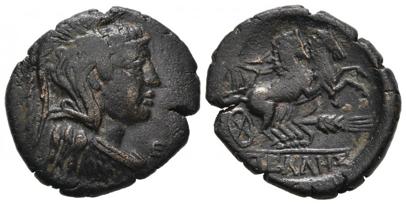 MACEDON. Pella. Circa 187-168/7 BC. (Bronze, 21 mm, 5.46 g, 12 h). Helmeted and ...