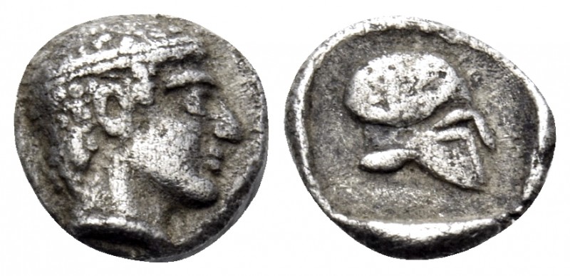 MACEDON. Skione. Circa 470-454/3 BC. Hemiobol (Silver, 6.5 mm, 0.25 g, 7 h). Hea...
