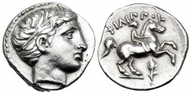 KINGS OF MACEDON. Philip II, 359-336 BC. 1/5 Tetradrachm (Silver, 14 mm, 2.56 g, 6 h), struck posthumously under Philip III, Amphipolis, circa 323/2-3...