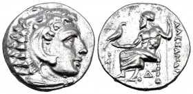 KINGS OF MACEDON. Alexander III ‘the Great’, 336-323 BC. Drachm (Silver, 16.5 mm, 4.28 g, 7 h), Lampsakos, c. 328/5-323. Head of youthful Herakles to ...