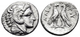 KINGS OF MACEDON. Alexander III ‘the Great’, 336-323 BC. Diobol (Silver, 12 mm, 1.37 g, 1 h), Amphipolis, c. 325-323/2. Head of youthful Herakles in l...
