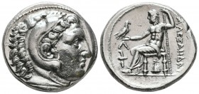 KINGS OF MACEDON. Alexander III ‘the Great’, 336-323 BC. Tetradrachm (Silver, 26 mm, 17.13 g, 5 h), Amphipolis, circa 307-297. Head of Herakles to rig...