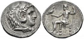 KINGS OF MACEDON. Alexander III ‘the Great’, 336-323 BC. Tetradrachm (Silver, 27 mm, 16.86 g, 12 h), struck posthumously under Seleukos I Nikator, Bab...