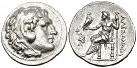 KINGS OF MACEDON. Alexander III ‘the Great’, 336-323 BC. Tetradrachm (Silver, 28.5 mm, 17.01 g, 12 h), struck either under Lysimachos or slightly late...