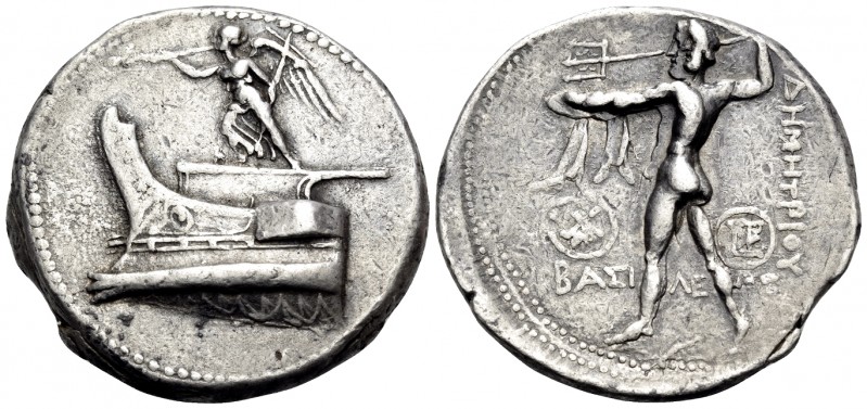 KINGS OF MACEDON. Demetrios I Poliorketes, 306-283 BC. Tetradrachm (Silver, 29 m...