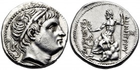 KINGS OF MACEDON. Demetrios I Poliorketes, 306-283 BC. Tetradrachm (Silver, 27.5 mm, 16.83 g, 2 h), Amphipolis, c. 292-291. Diademed head of Demetrios...