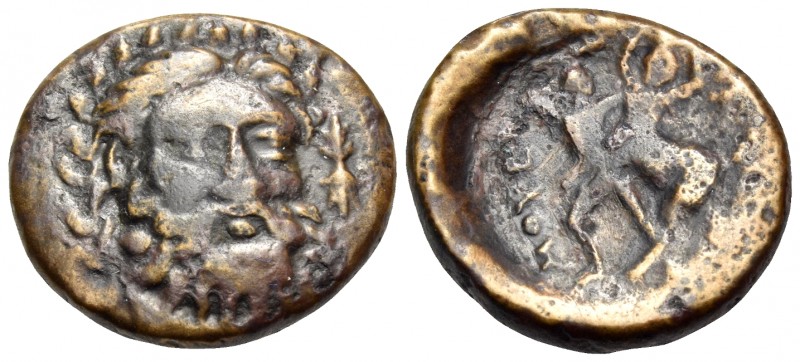 THESSALY. Mopsion. Circa 350 BC. Trichalkon (Bronze, 21 mm, 7.60 g, 12 h). Laure...