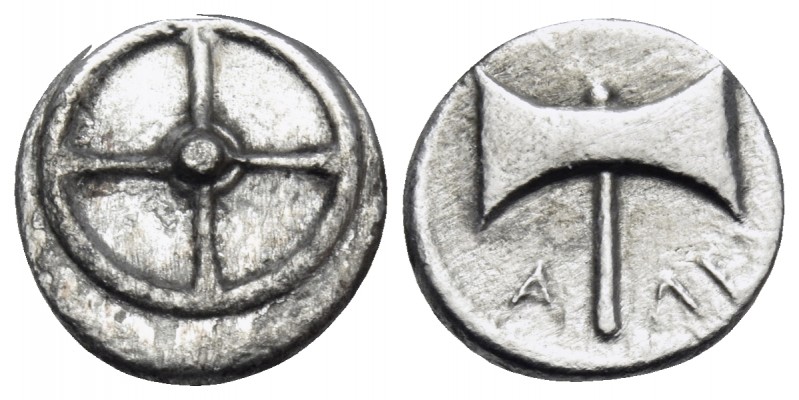 THESSALY. Pherai. Alexander, Tyrant, 369-359 BC. Obol (Silver, 10 mm, 0.80 g). W...