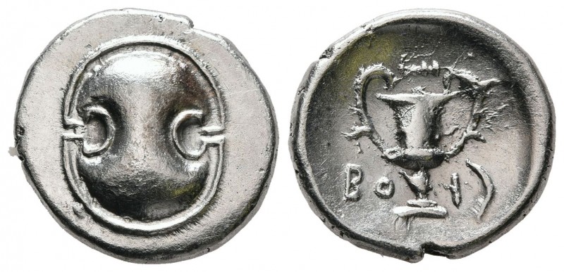 BOEOTIA. Federal Coinage. Circa 395-340 BC. Hemidrachm (Silver, 15.5 mm, 2.62 g)...