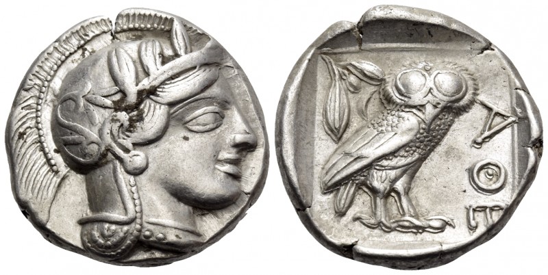 ATTICA. Athens. Circa 449-404 BC. Tetradrachm (Silver, 25 mm, 17.12 g, 1 h), c. ...