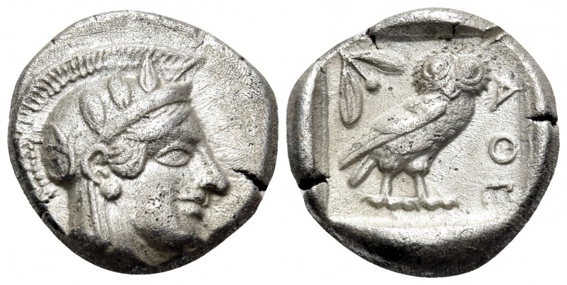 ATTICA. Athens. Circa 454-404 BC.. Drachm (Silver, 15 mm, 4.15 g, 12 h), late 44...