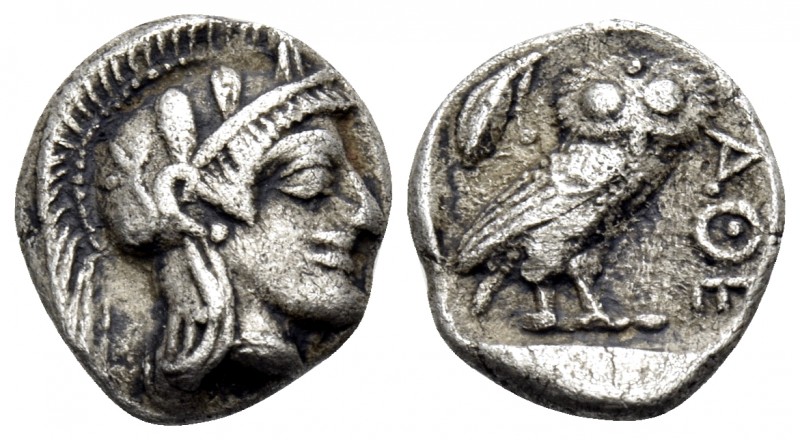 ATTICA. Athens. Circa 454-404 BC. Obol (Silver, 10 mm, 0.64 g, 12 h), c. 430s. H...