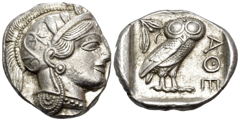 ATTICA. Athens. Circa 449-404 BC. Tetradrachm (Silver, 26 mm, 17.26 g, 4 h), c. ...