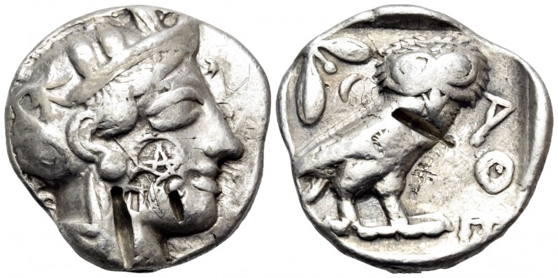 ATTICA. Athens. Circa 449-404 BC. Tetradrachm (Silver, 25 mm, 17.10 g, 8 h), c. ...