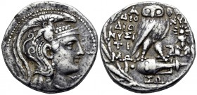 ATTICA. Athens. 151/150 BC. Tetradrachm (Silver, 27 mm, 16.67 g, 11 h), New Style, struck under the magistrates Dionys.., Dionysi.. and Timo. Head of ...