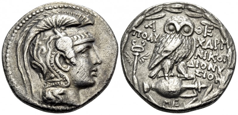ATTICA. Athens. 132/1 BC. Tetradrachm (Silver, 29 mm, 16.52 g, 12 h), New Style,...