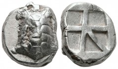 ISLANDS OFF ATTICA, Aegina. Circa 456/45-431 BC. Stater (Silver, 17 mm, 12.48 g). Land tortoise with segmented shell. Rev. Incuse square with a skew p...