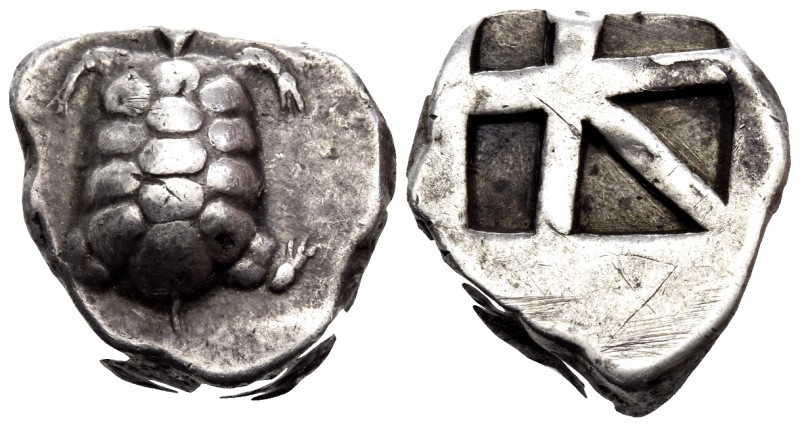 ISLANDS OFF ATTICA, Aegina. Circa 456/45-431 BC. Stater (Silver, 18 mm, 12.29 g)...