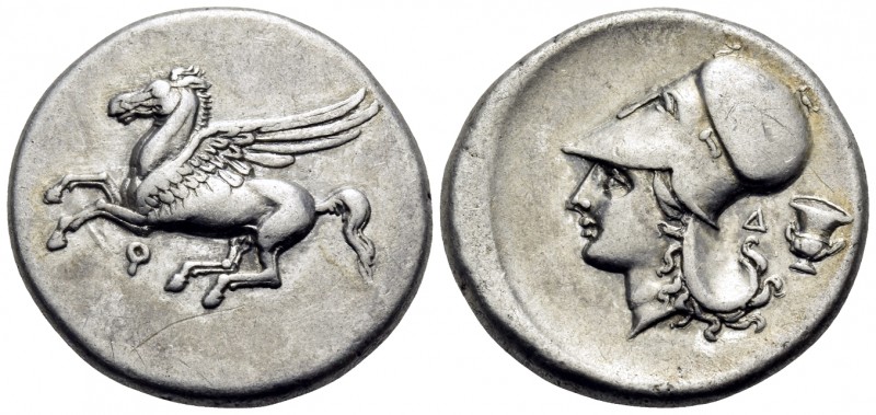 CORINTHIA. Corinth. Circa 375-300 BC. Stater (Silver, 21.5 mm, 8.51 g, 12 h). Pe...