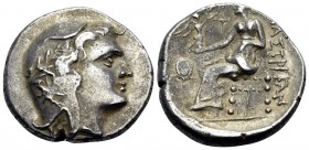 PAPHLAGONIA. Amastris. Circa 285-250 BC. Stater (Silver, 23 mm, 9.42 g, 9 h). Head of Mithras to right wearing Persian mitra adorned with laurel wreat...