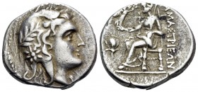 PAPHLAGONIA. Amastris. Circa 285-250 BC. Stater (Silver, 21 mm, 9.31 g, 12 h). Head of Mithras to right wearing Persian mitra adorned with laurel wrea...