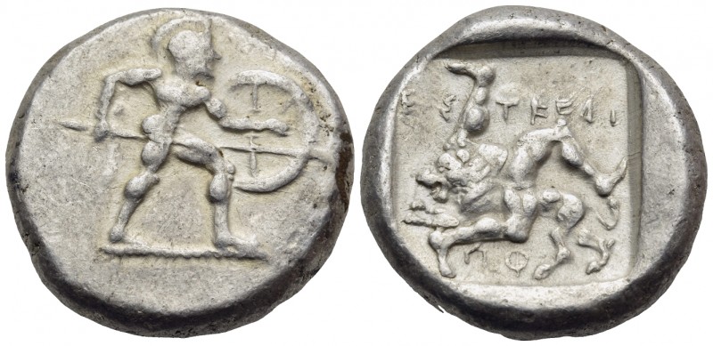 PAMPHYLIA. Aspendos. Circa 465-430 BC. Stater (Silver, 21.5 mm, 11.05 g, 5 h), c...