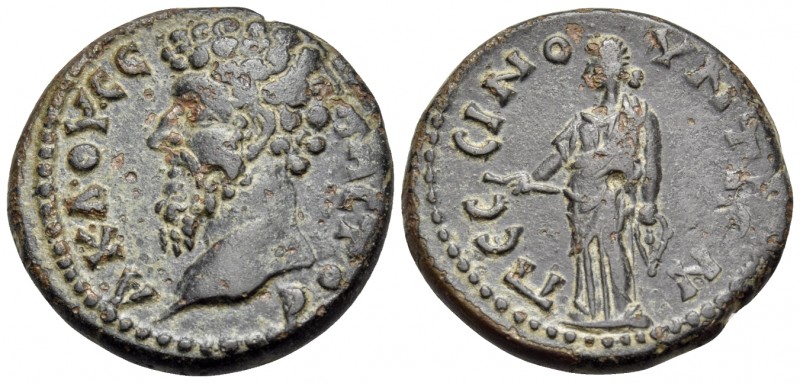 GALATIA. Pessinus. Lucius Verus, 161-169. Assarion (Bronze, 23 mm, 8.79 g, 7 h)....