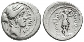 C. Memmius C.f, 56 BC. Denarius (Silver, 18 mm, 3.60 g, 11 h), Rome. C• MEMMI• C• F Head of Ceres to right, wearing wreath of grain ears and earring. ...