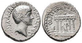 Octavian, Spring-early summer 36 BC. Denarius (Silver, 19 mm, 3.96 g, 5 h), mint moving with Octavian in central or southern Italy. IMP• CAESAR• DIVI•...