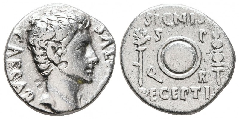 Augustus, 27 BC-AD 14. Denarius (Silver, 17 mm, 3.66 g, 7 h), Colonia Patricia, ...