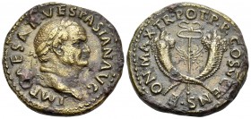 Vespasian, 69-79. Dupondius (Orichalcum, 27 mm, 13.79 g, 6 h), struck for use in Syria, Rome, 74. IMP CAESAR VESPASIAN AVG Laureate head of Vespasian ...