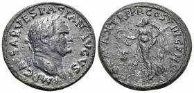 Vespasian, 69-79. Semis (Orichalcum, 20 mm, 4.23 g, 11 h), uncertain eastern mint, possibly Ephesos, 77-78. IMP CAESAR VESPASIAN AVGVST Laureate head ...