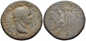 Titus, 79-81. Sestertius (Orichalcum, 30 mm, 24.05 g, 6 h), Balkan mint, probably Perinthus in Thrace, 80-81. IMP T CAES DIVI VESP F AVG P M TR P P P ...